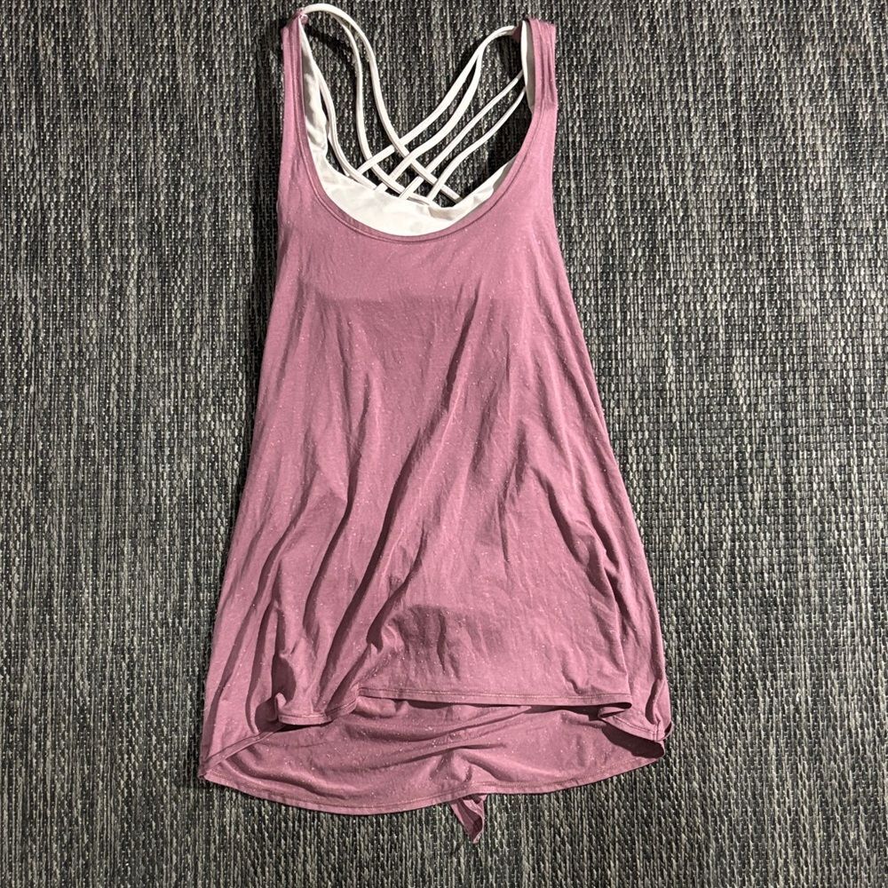Lululemon Tied in Energy 2-in-1 Tank Plumful Pink Bliss Size 4